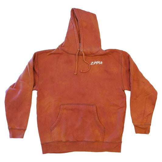 Salmon Color Bleach Hoodie
